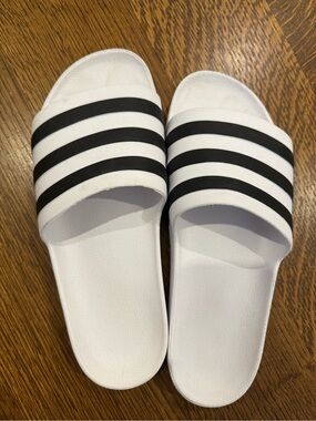 Adidas - White Slide Sandals - Mens 10